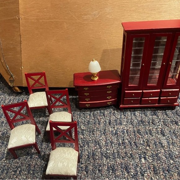 Vintage Miniature Dollhouse Dining Furniture 1:12 - Picture 2 of 3